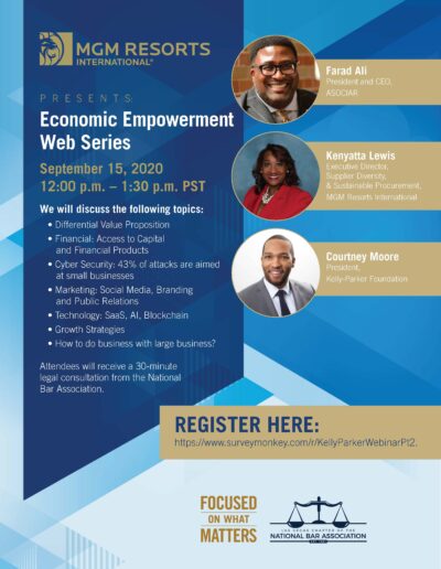 Economic Empowerment - Webinar Pt. 2 Flyer